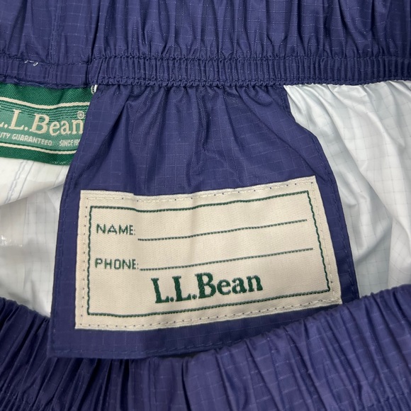 LL Bean Kids 14 Rain Pants Pull Slip On Elastic Ankle Boy Girl Purple EUC - Picture 9 of 10